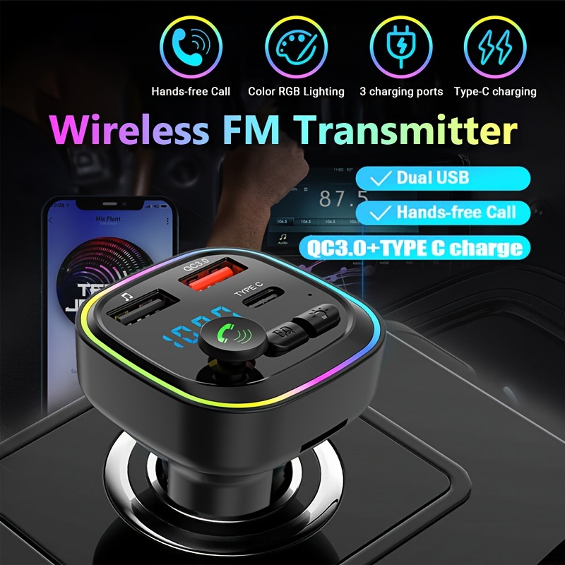 Wireless Fm Radio Transmitter car Adapter Player Colorful - Temu