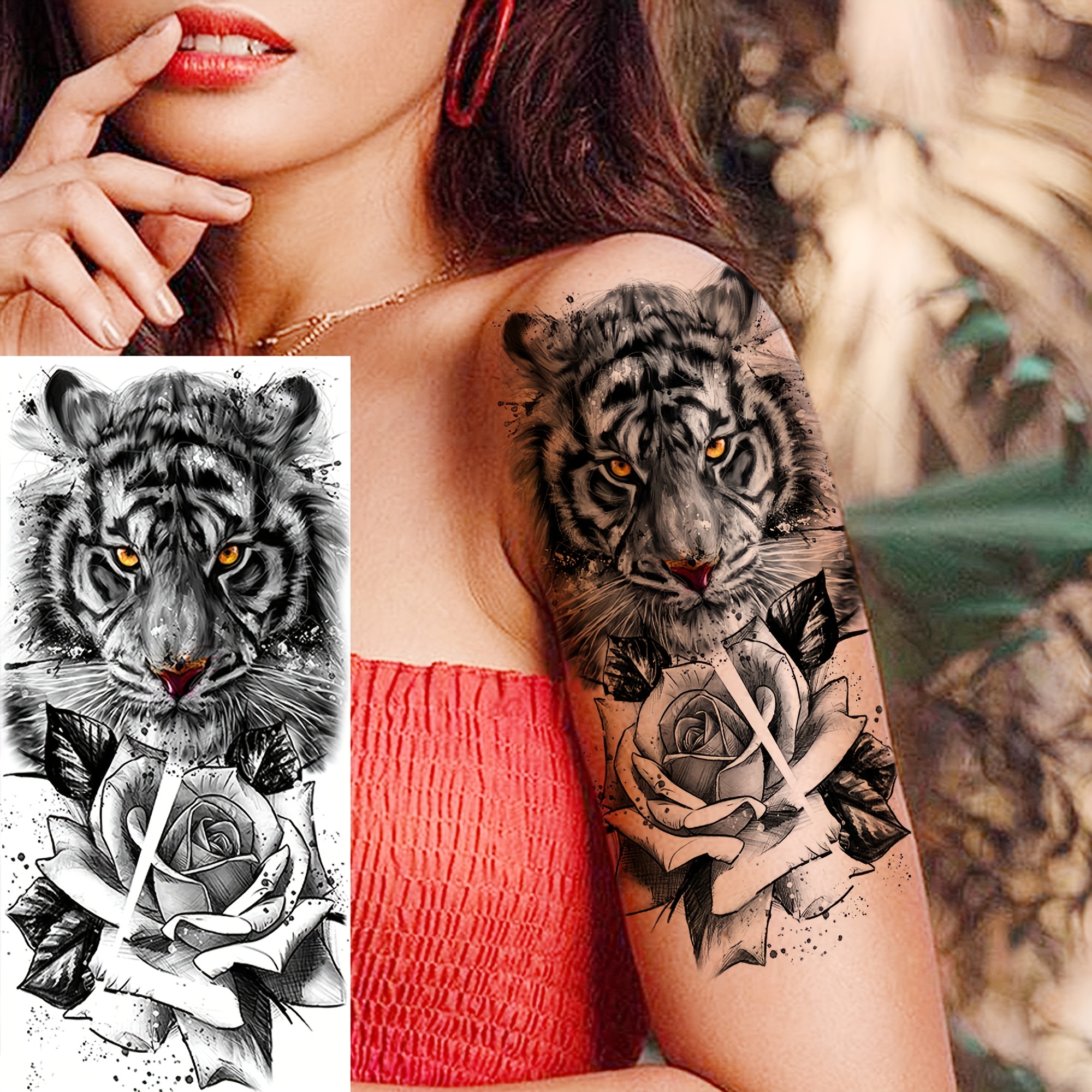 Tatuaggio temporaneo, 11 tatuaggi temporanei realistici Wildflower per le  donne. Disegno del tatuaggio artistico originale -  Italia