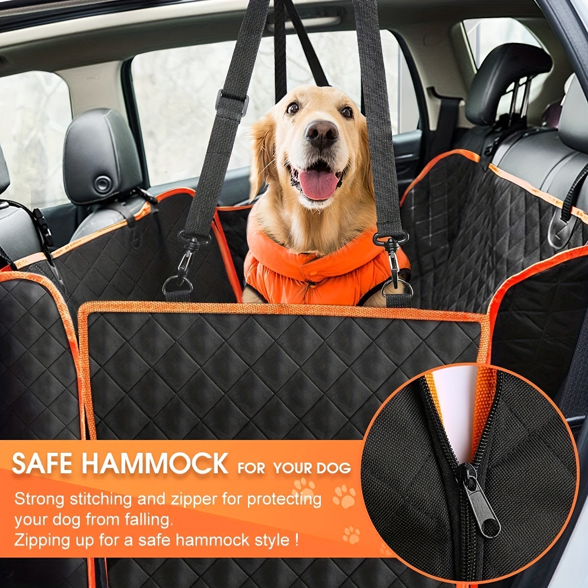 Ibuddy Dog Seat Covers for Trucks 100% Waterproof Dog Hammock Truck Back  Seat