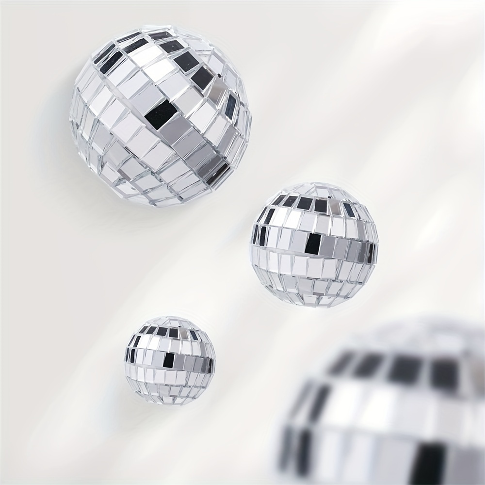 Mini Pink 3cm Disco Mirror Balls (Box of 6), 70's Disco