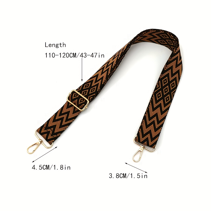 Vintage Animal / Geometric Pattern Bag Strap, Wide Adjustable Shoulder Bag  Strap, Replacement Travel Accessories - Temu