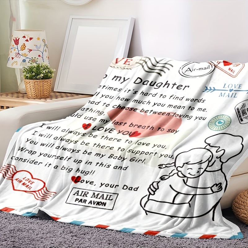 Fleece Blankets To My Daughter Blanket Love Mom Blanket Gift