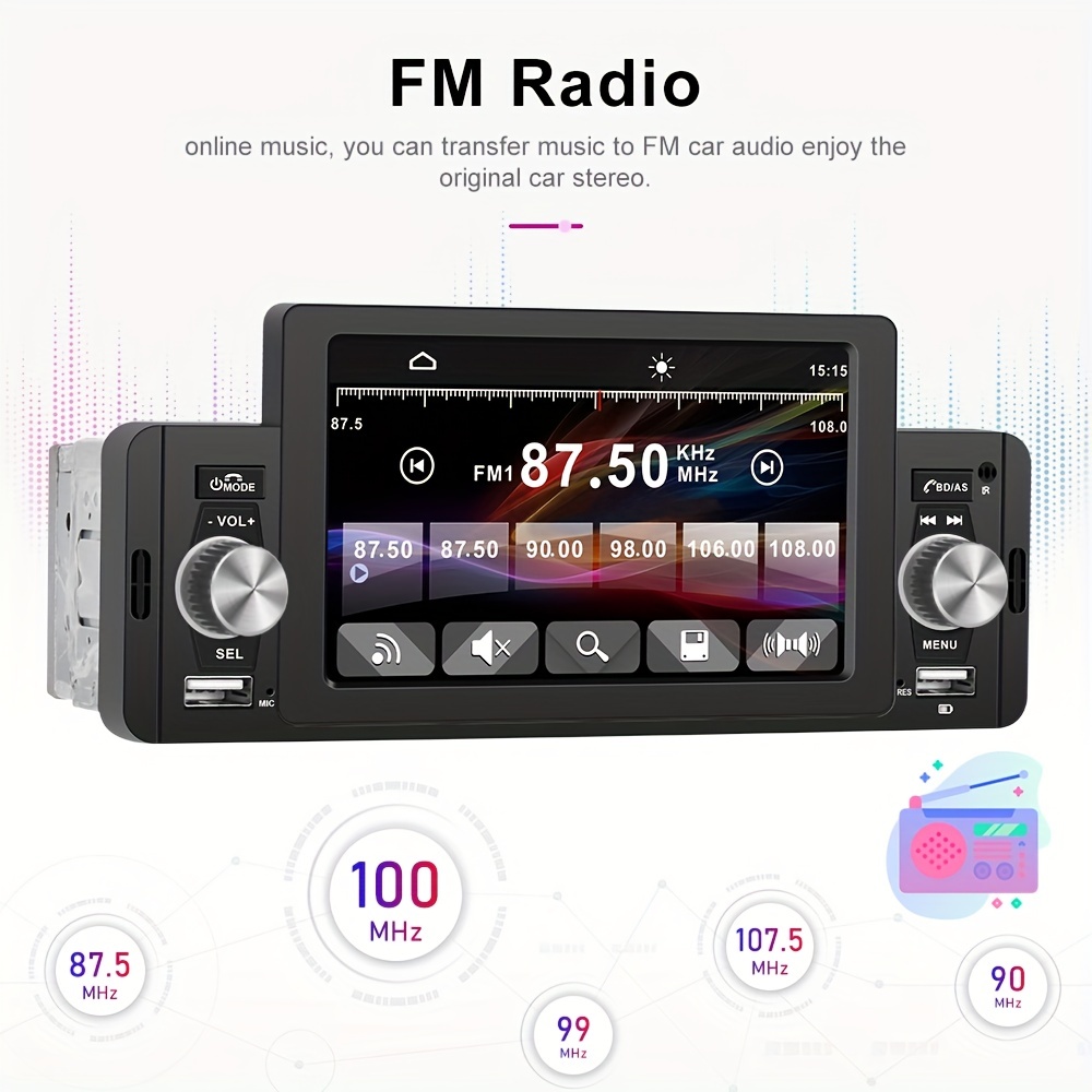 1din 6.9″ Autoradio Android Wifi Gps Fm Usb Supporto Stereo - Temu Italy
