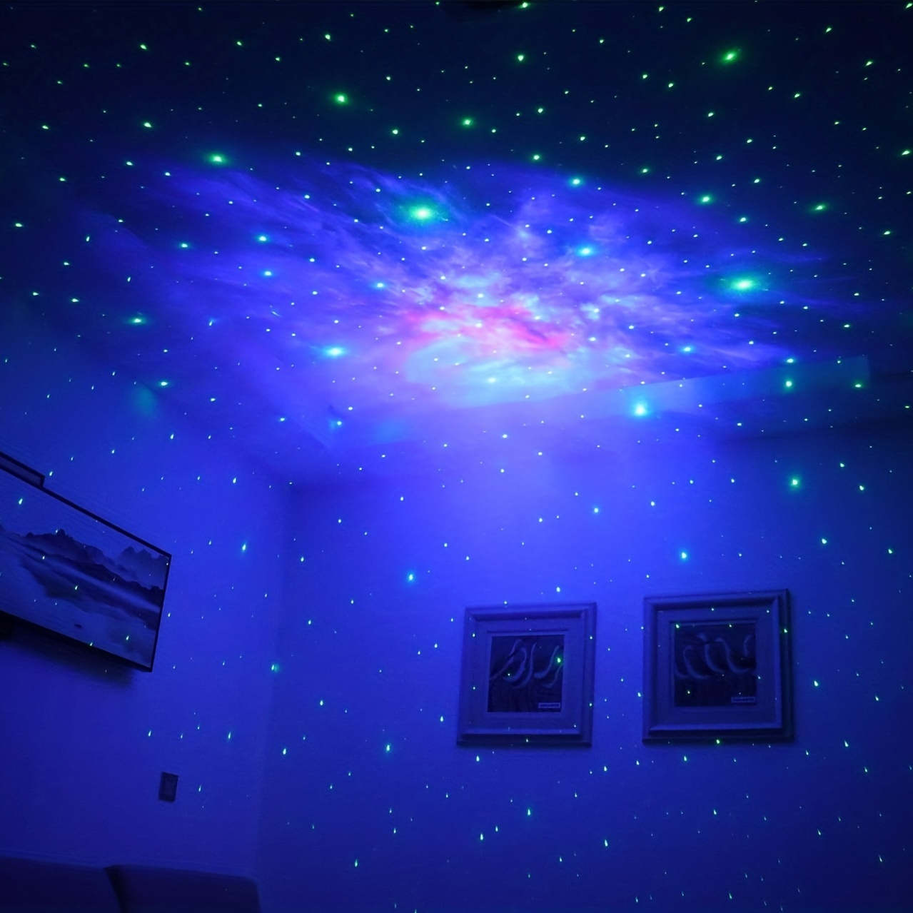  Proyector de estrellas con luz de galaxia, luz nocturna de  astronauta para niños, luz de proyector estrellado de cielo nebuloso,  lámpara LED de techo con control remoto para habitación de niños