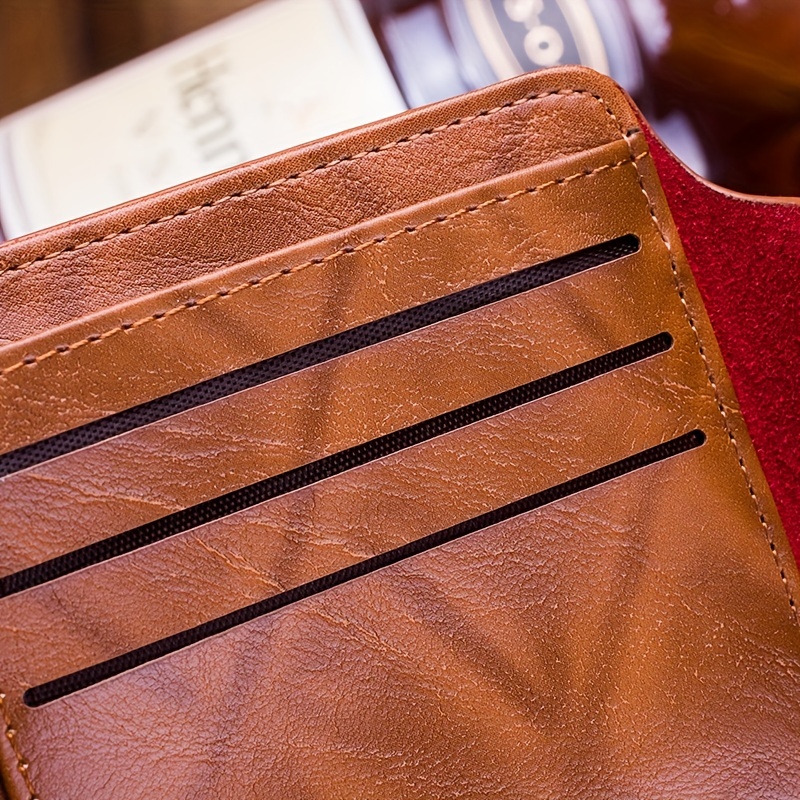 Men's PU Leather Figure Pattern Snap Button Wallet