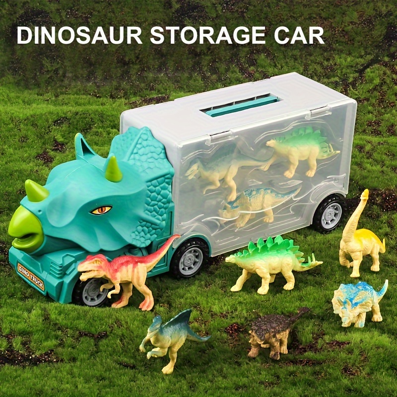Dinosaures Camion 17pcs Jouet Dinosaure Garçon Fille avec Mini
