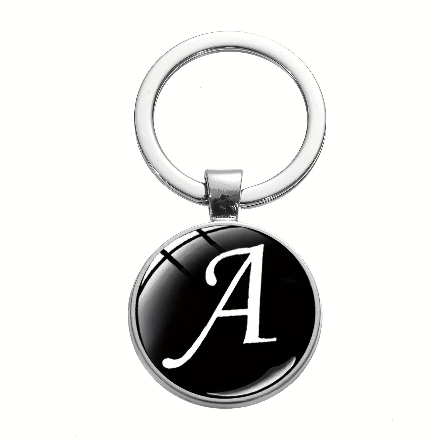 Newview Alphabet Letter D Silver Black & Chain Challa Locking Key