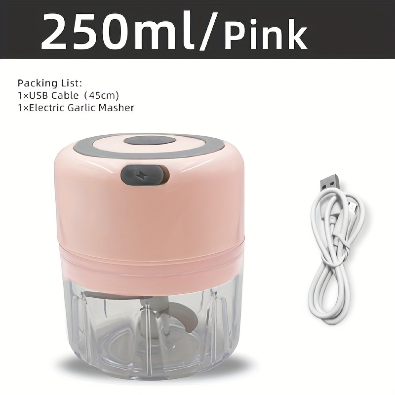 Electric Garlic Mini Crusher | Pink | 250ml