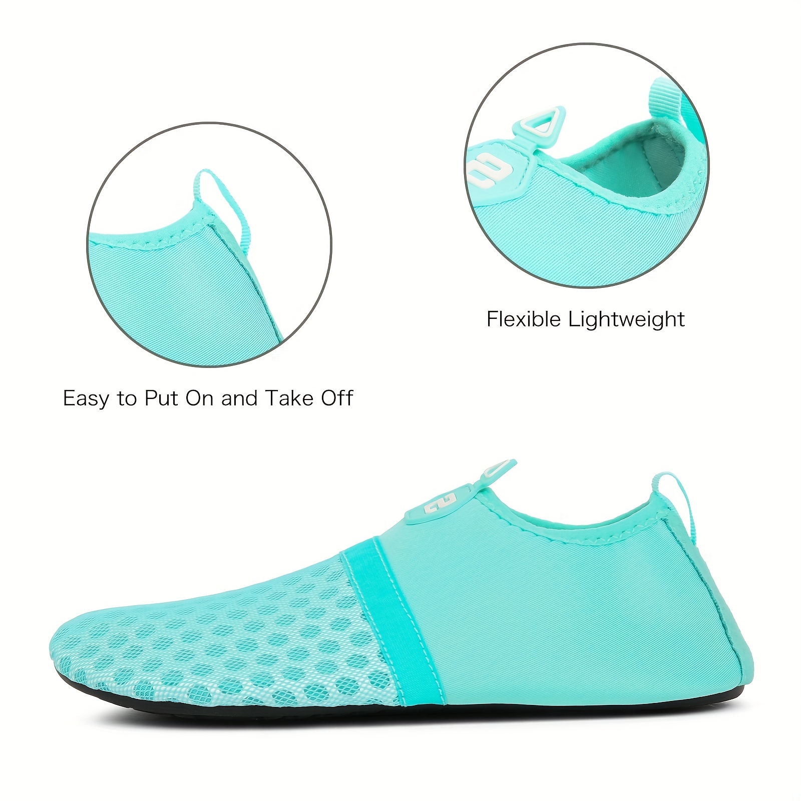 Unisex Water Shoes for Pool Quick Dry Flexible Water Skin Swimming Shoes  Non Slip Barefoot Socks, Green