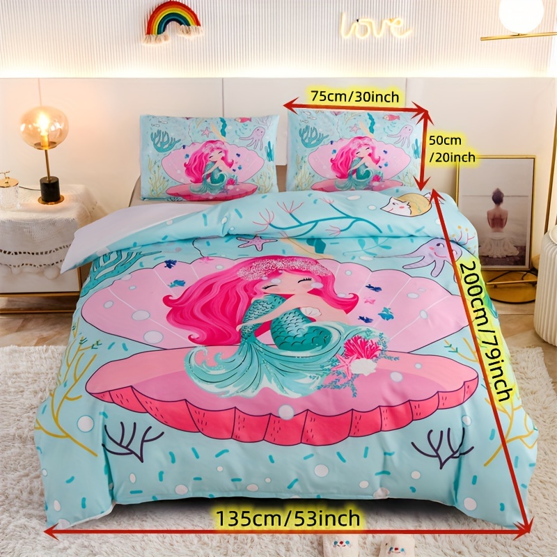 Girls mermaid hot sale comforter