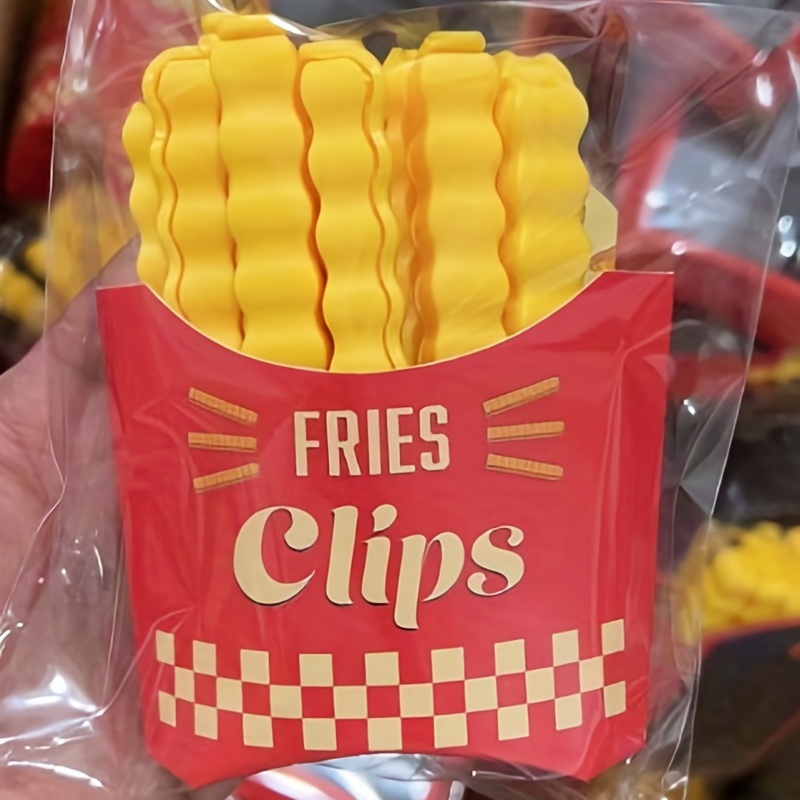 French Fries Shaped Clips In A Magnetic Box, Milk Powder And Snack