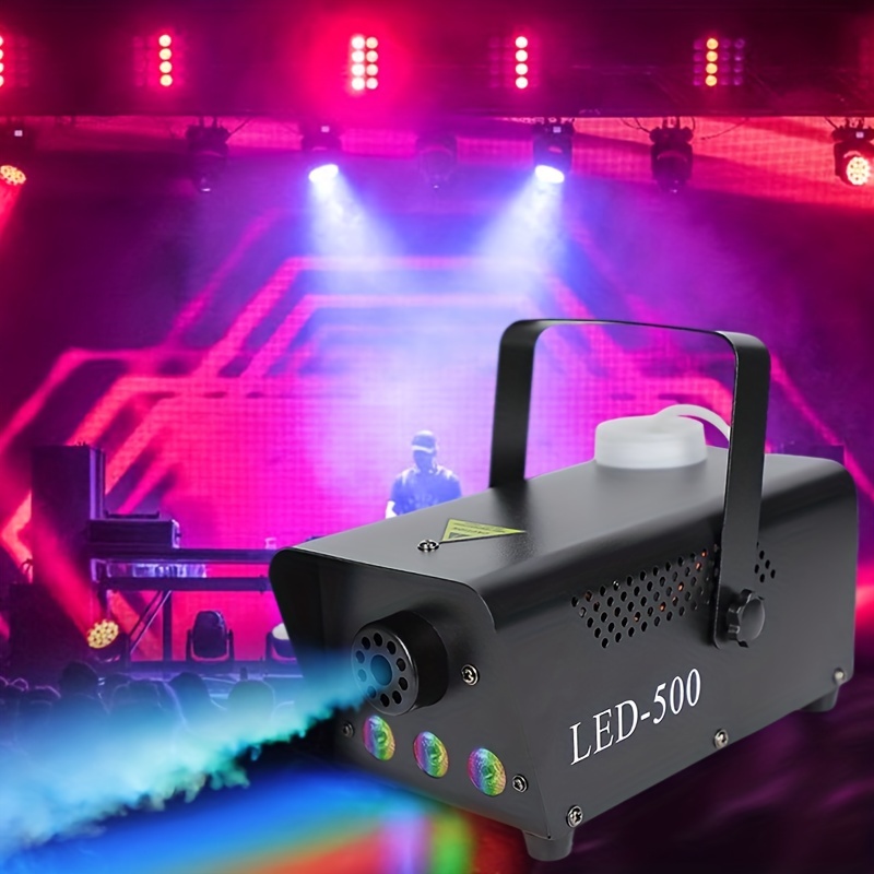 Machine à fumee 500W avec télécommande LED RGB portable pour scène