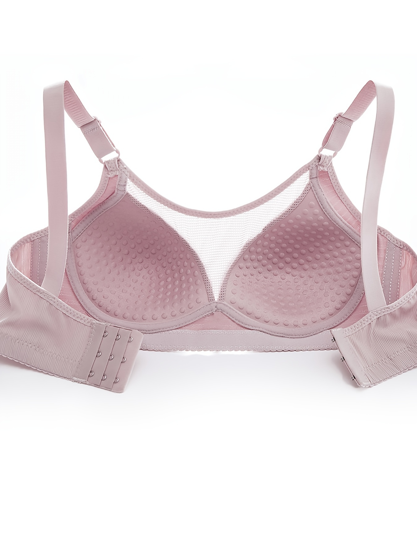 Contrast Lace Wireless Bra Comfy Breathable Full Coverage - Temu United  Kingdom