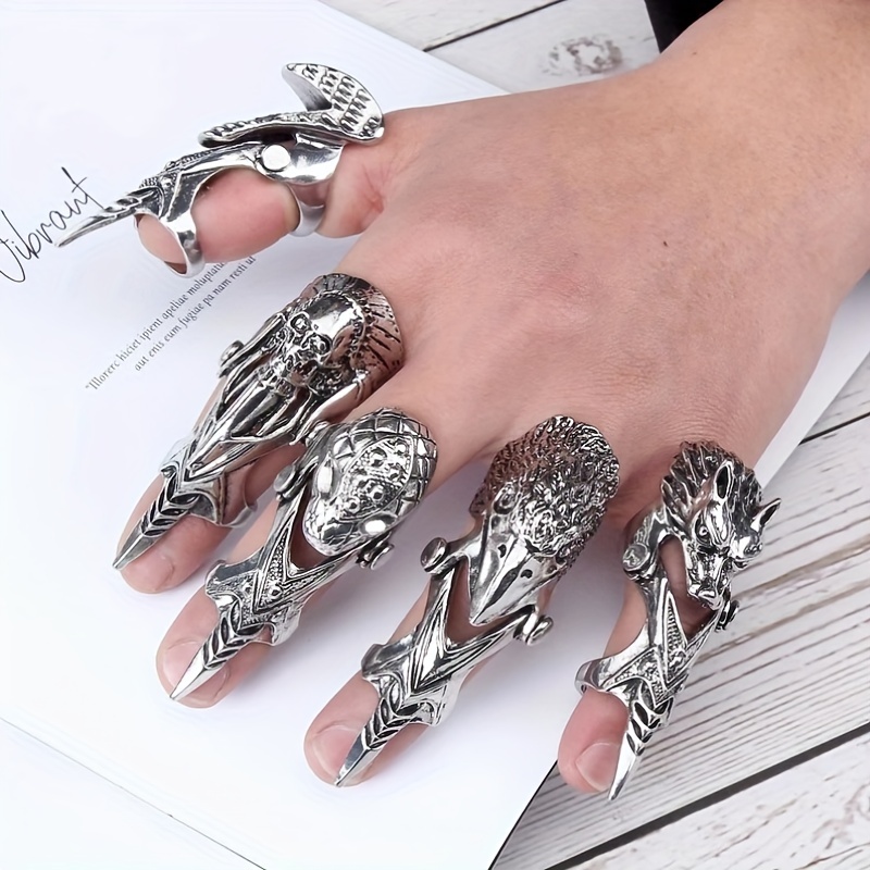 Gothic Halloween Nails Art - Skull Paw Metal Charms Manicure Accessories  1pc Set