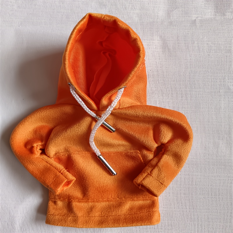 Jeanoko Auto-Schalthebel-Abdeckungs-Hoodie, Universal-Sweatshirt, Winter,  Warm, Lustig, mit Kapuze, Schaltknauf für Auto-Innenzubehör (Orange)