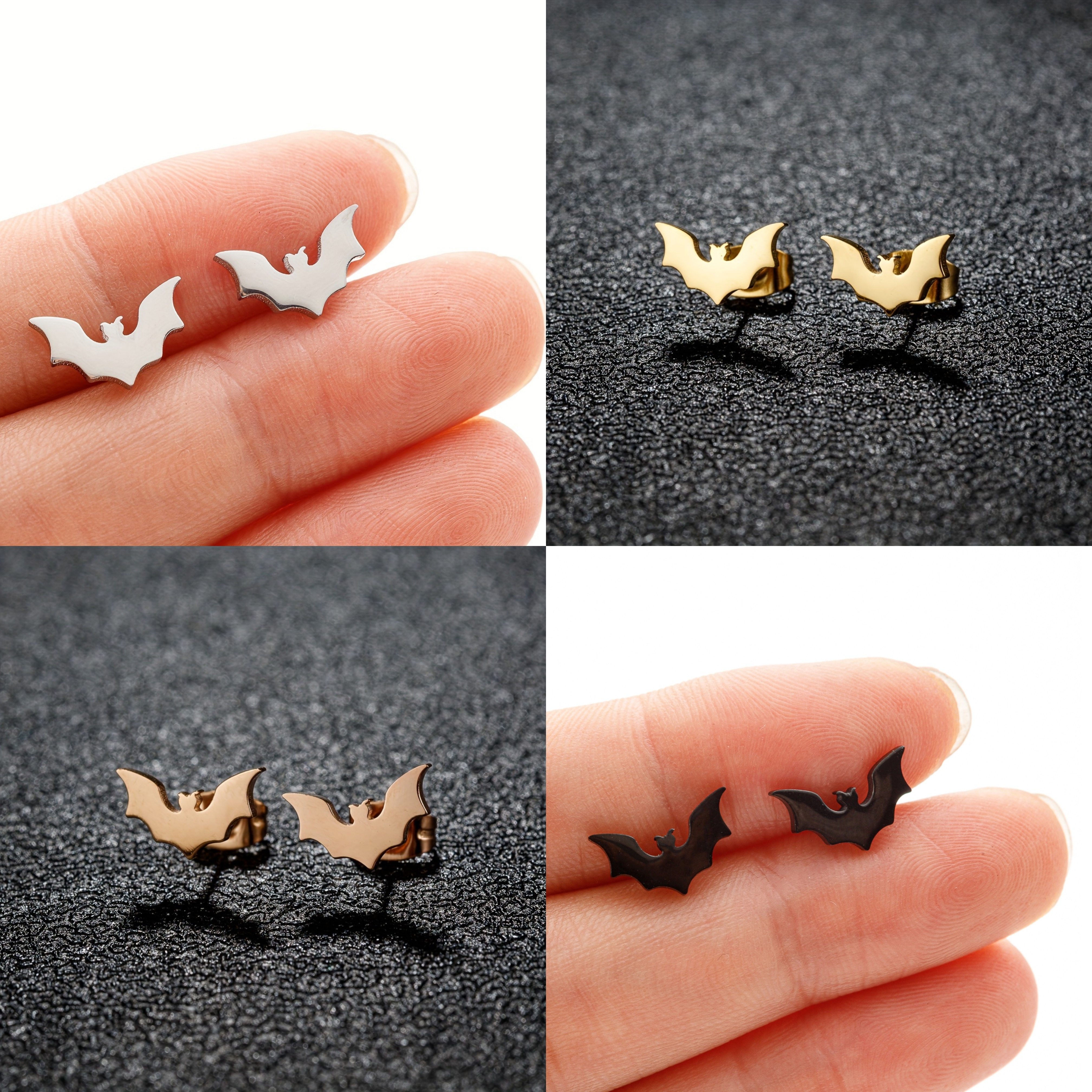 Bat Collar Enamel Pin Goth Witch Brooch Gift Lapel Collar Pin