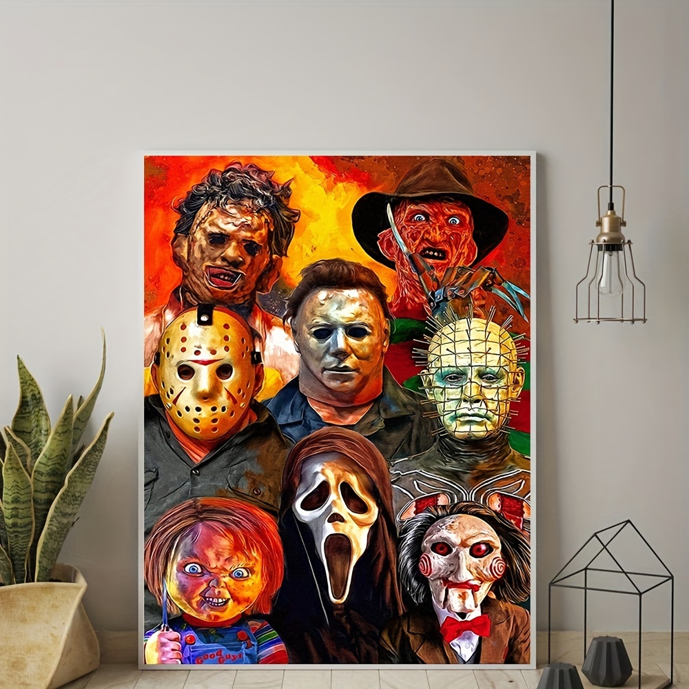 Horror Movie Scream 6 Movie Poster Canvas Wall Art for Bedroom Aesthetic  Wall Decor Canvas Wall Art Gift 16x24inch(40x60cm)
