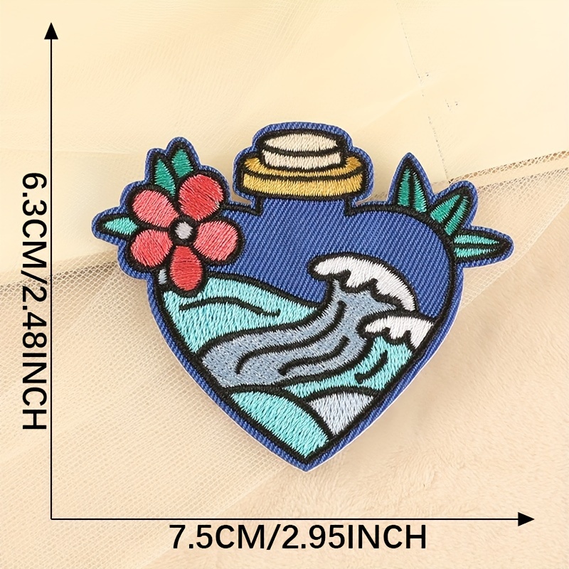Embroidery Label Embroidery Stickers Accessories Roses Sea - Temu