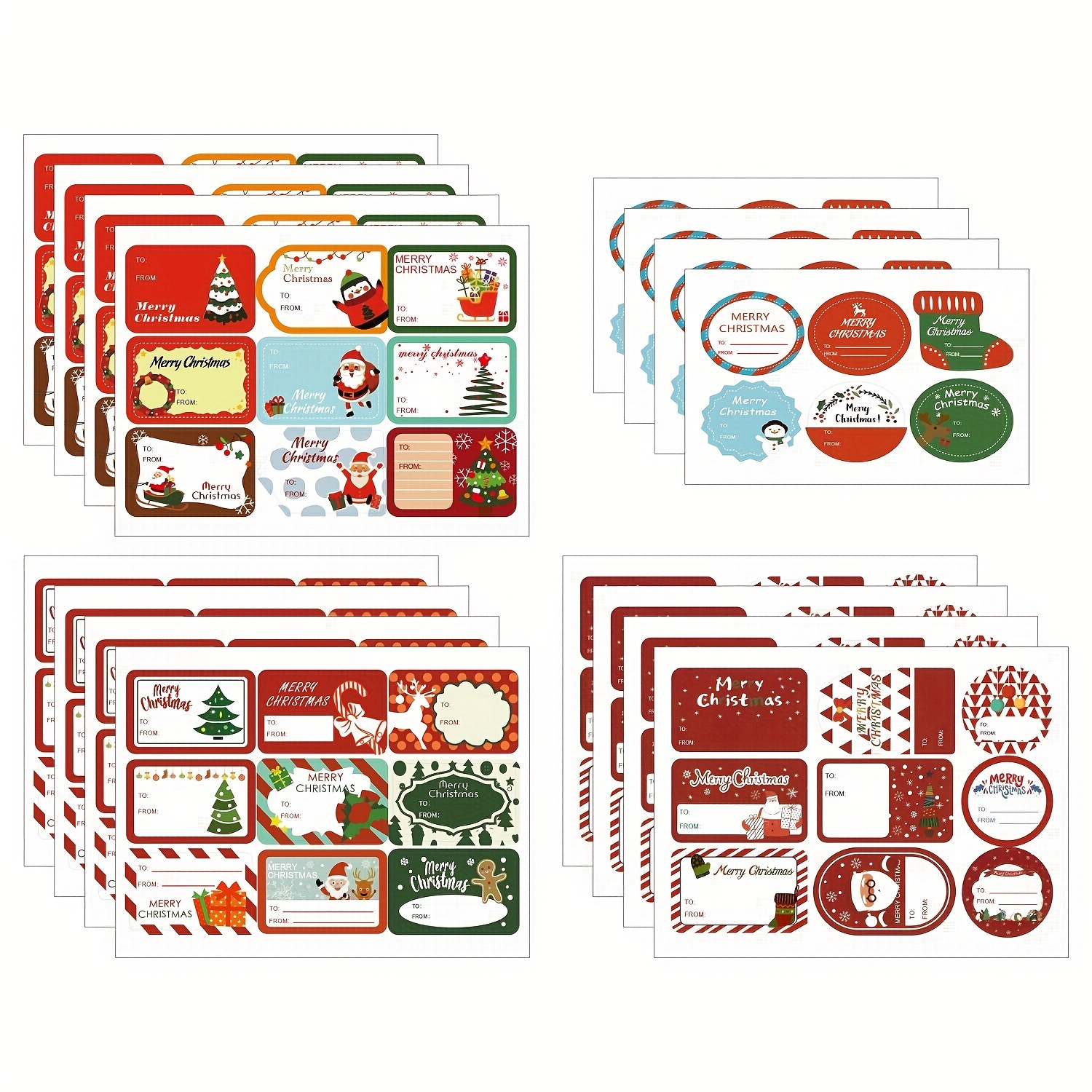 Christmas Day Decorative Gift Series Self adhesive Stickers - Temu