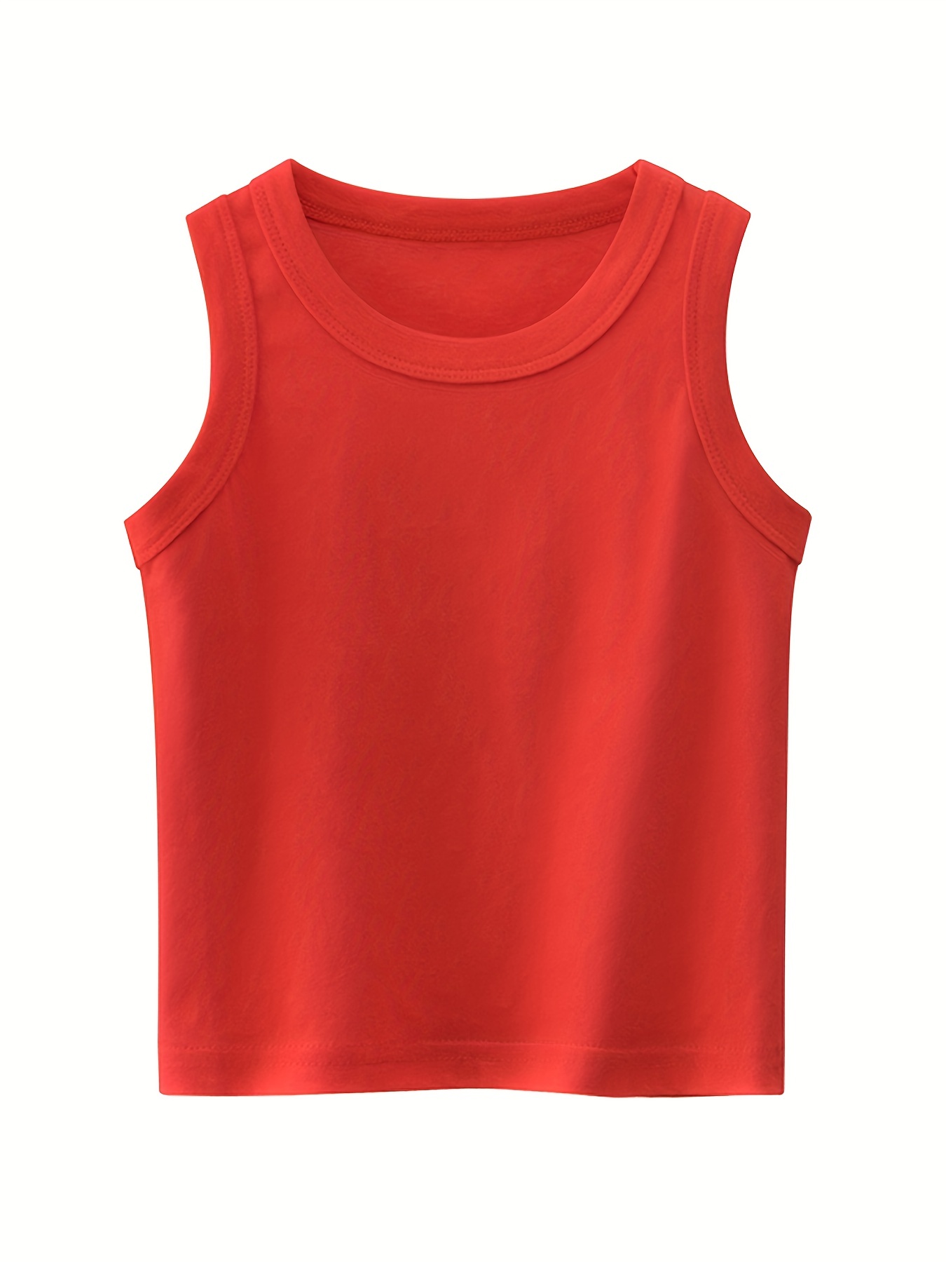 Boys Round Neck Cotton Tank Top Casual Comfortable - Temu