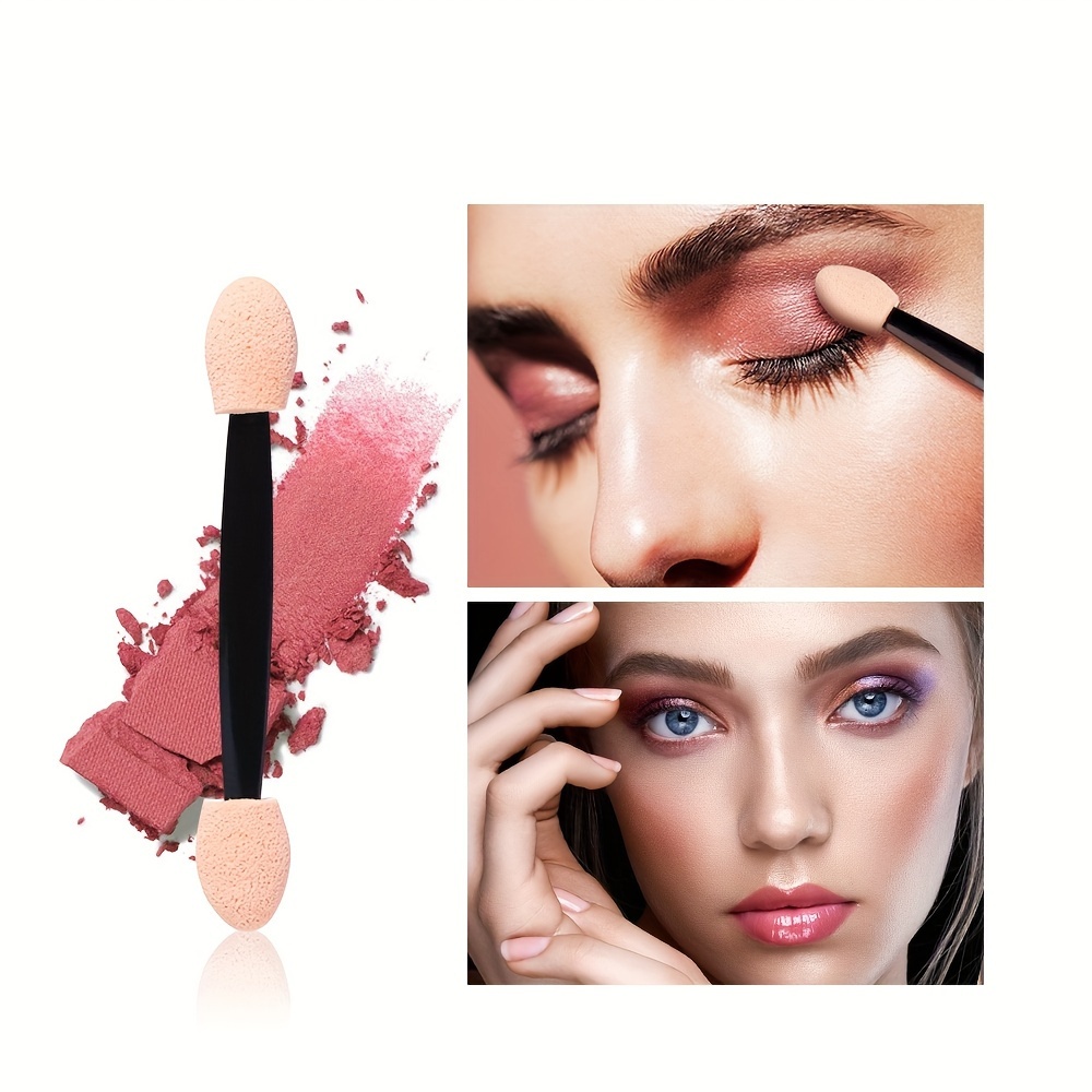 10 Stück Doppelkopf Augenbrauen- & Wimpernpinsel – Abgewinkelt, 18 Cm, Für Gel & Eyeliner