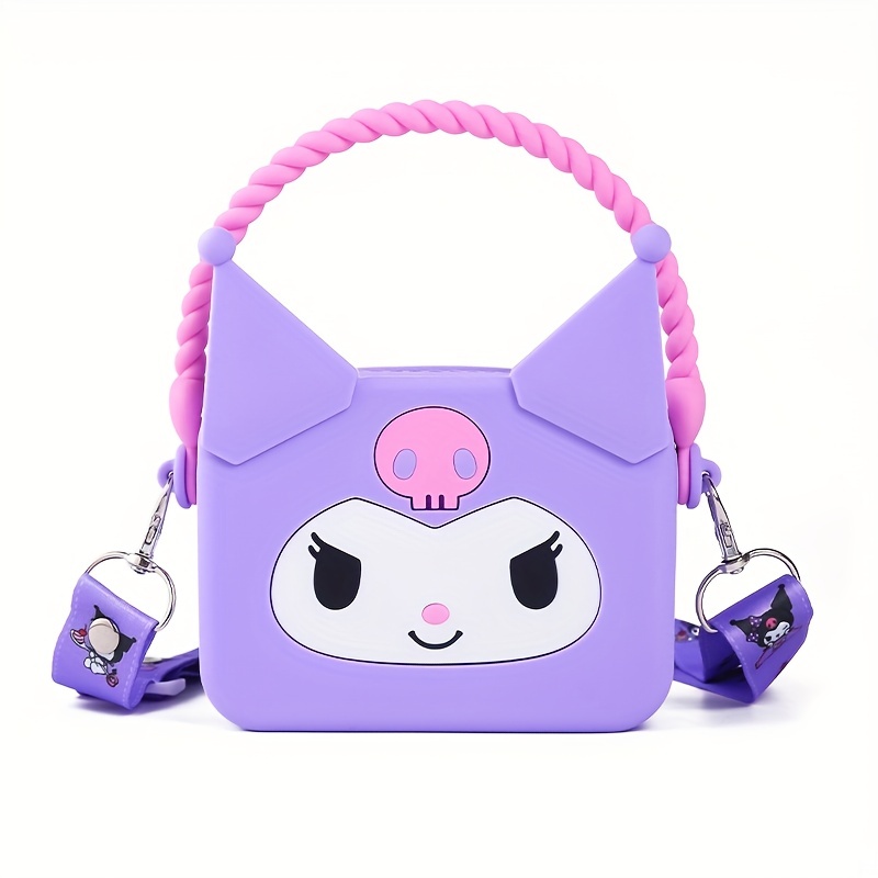 Kawaii Purple Kuromi Design Bag, Silicone Stylish Handbag, Cute Anime  Satchel Bag, Versatile Coin Purse - Temu Australia