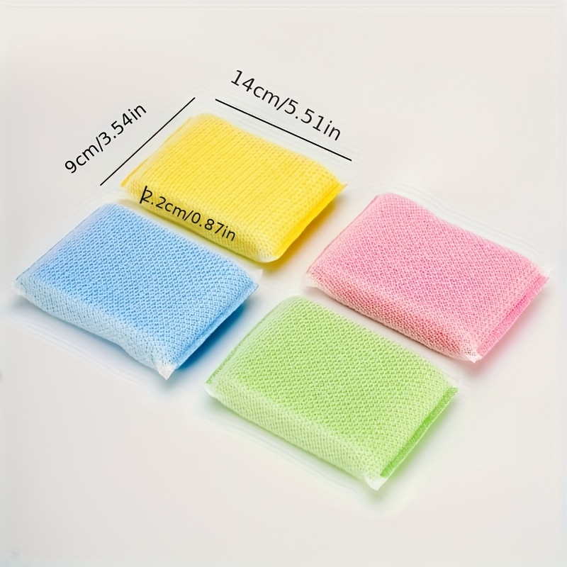 Dish Scrub Brush Nylon Scouring Pads Assorted Colors Round - Temu