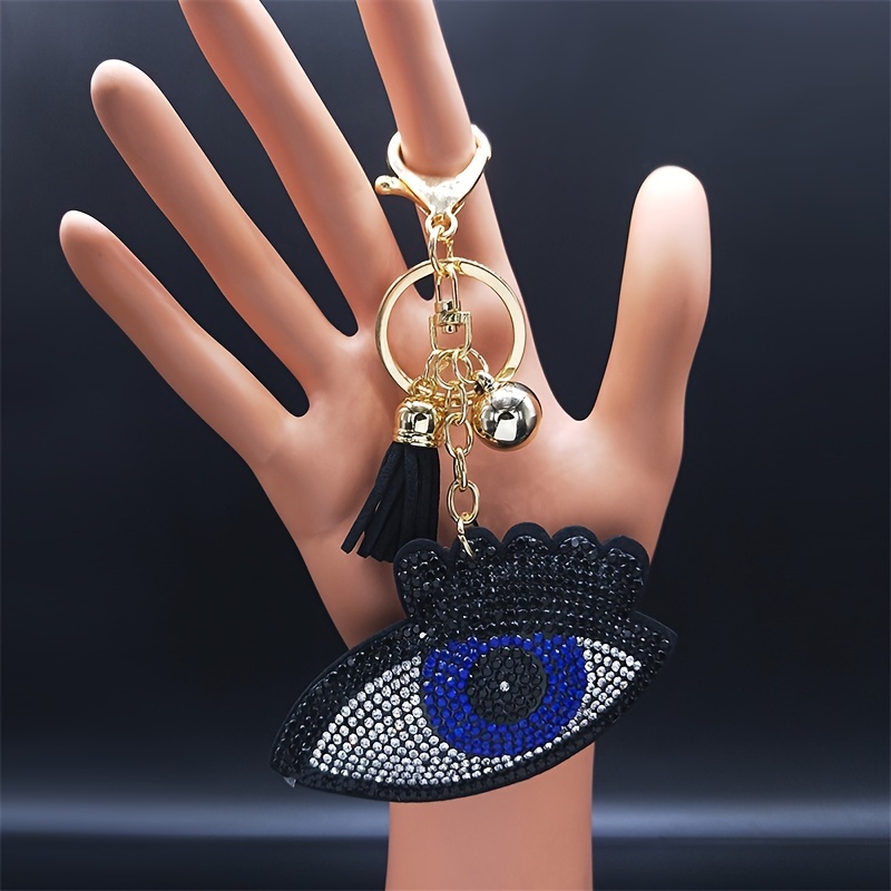 Evil Eye Key Chain for Women Purse Charm Backpack Charm Crystal Bling