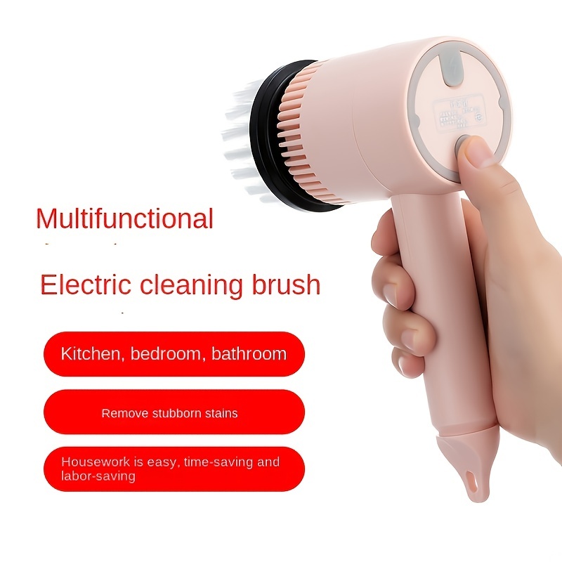Electric Rotating Cleaning Brush Scrubber, Rechargeable Grout Brush,  Wireless Cleaning Convenient Storage For Bathroom Wall Brick Floor Bathtub  Kitchen, Cleaning Tools, Cleaning Supplies