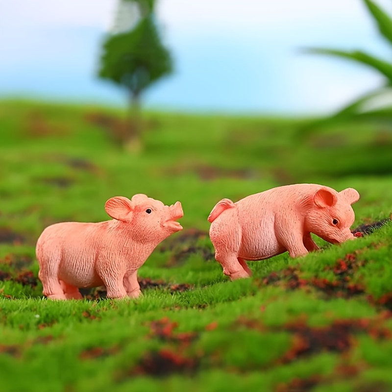 Miniature Resin Crafts Cute Pig Figurines Micro Landscape - Temu