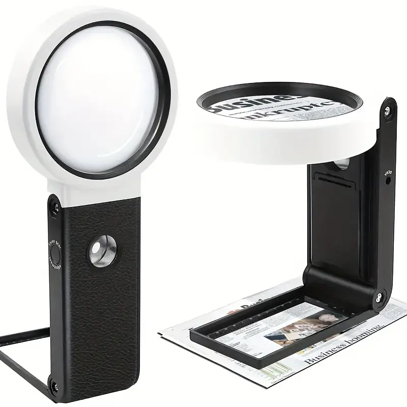 6X/25X LED Lighted Magnifying Glass With Stand - Perfect for Reading,  Exploring, Hobbies & Crafts!