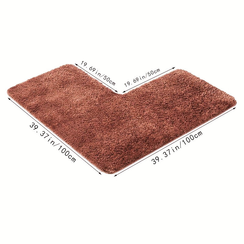 Saraghna Shower Mat Symple Stuff Color: Brown, Size: 15.5 W x 34.5 L