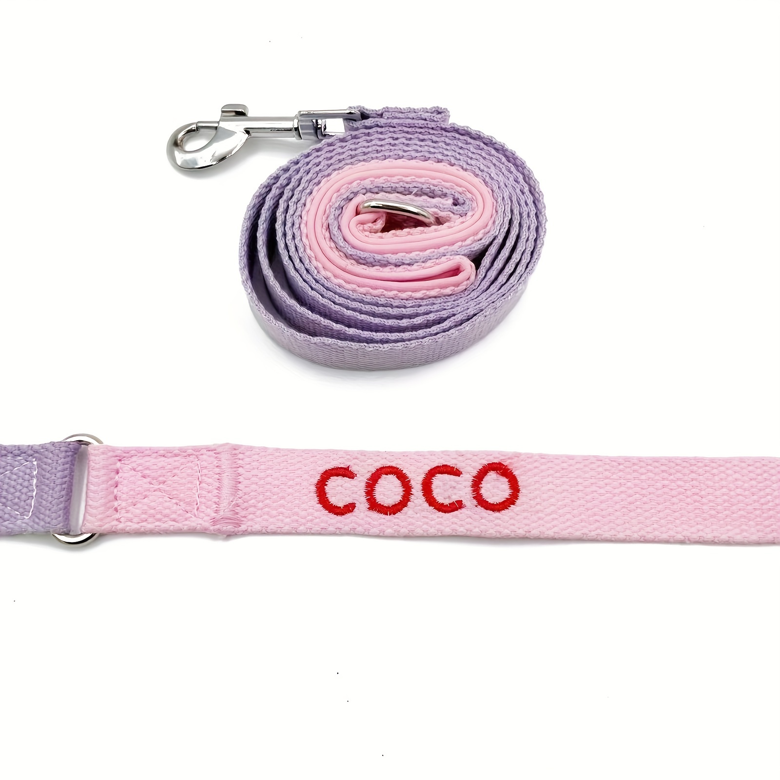 Customized Green Pet Dog Collar Rope Set Red Thread Embroidered Pet Name  Phone Number - Temu Austria