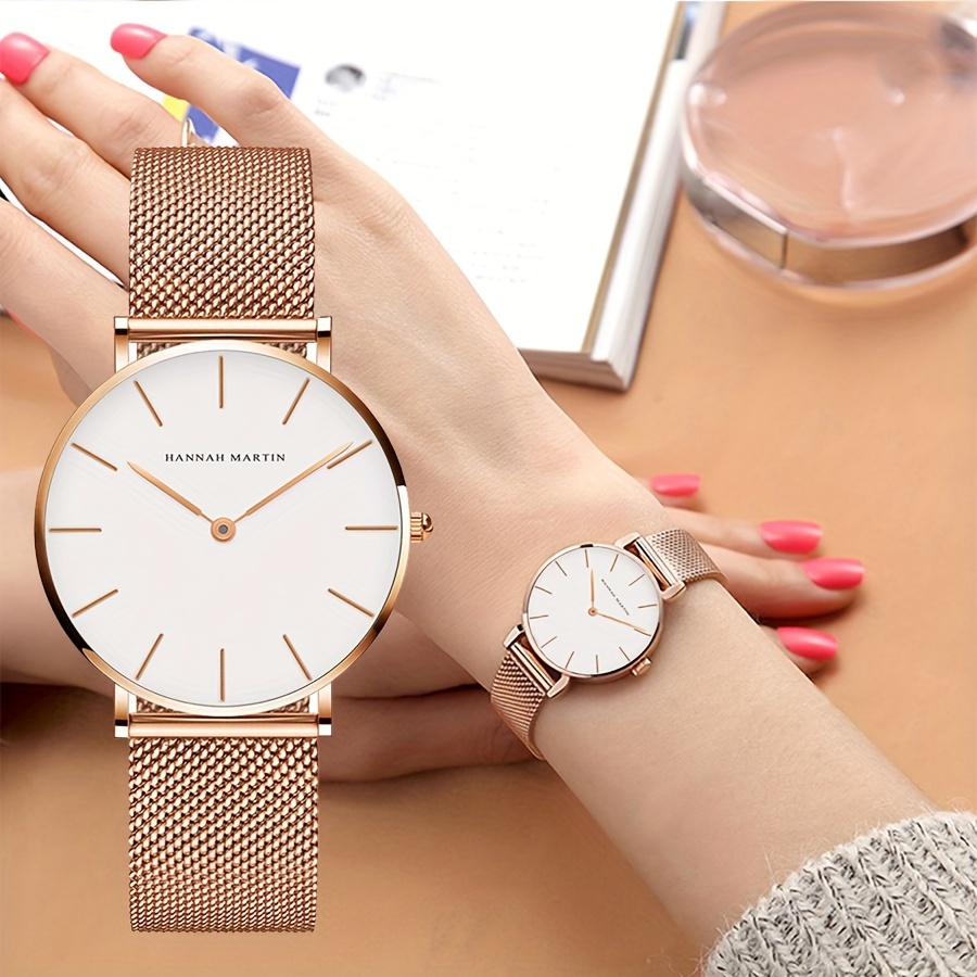 

Hannah Martin Women's Watch 30m Wr Japanese Movement Quartz Watch Minimalist Ultralight Analog Mesh Wrist Watch