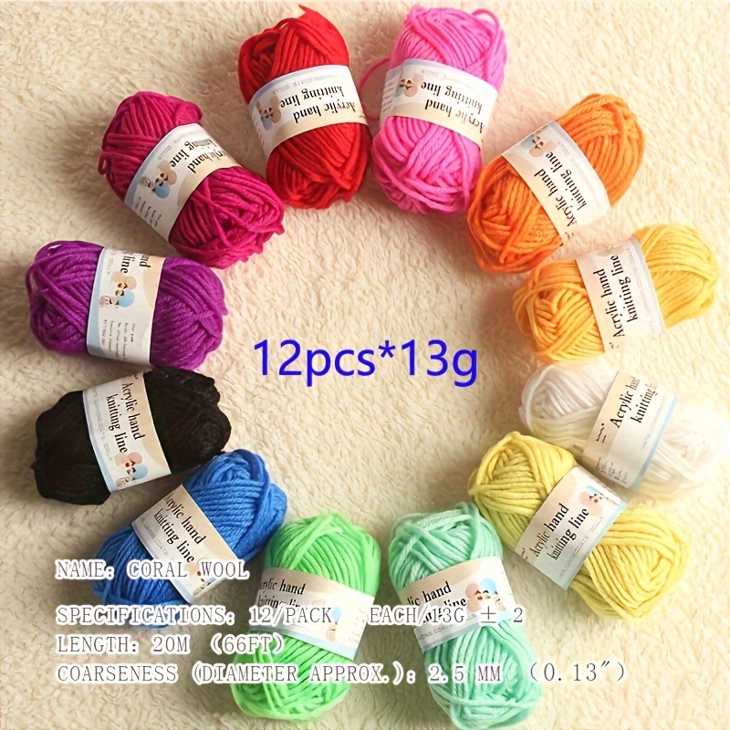 Beginner Yarn for Crocheting 2x1.76oz Yarn for Crocheting and Knitting with  Easy-to-See Stitches, Chunky Yarn Cotton-Nylon Blend Yarn for Beginners