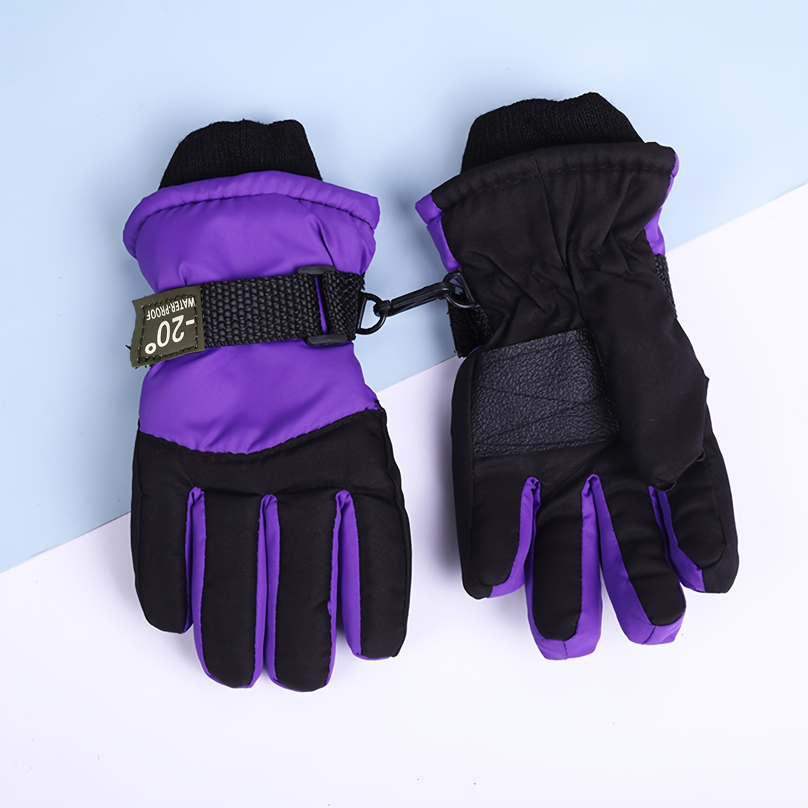 1 Par Guantes De Invierno Impermeables Y Cálidos Para Niños, Guantes De  Esquí De Niña Y Niño A Prueba De Viento Con Dedos Divididos, Moda de Mujer