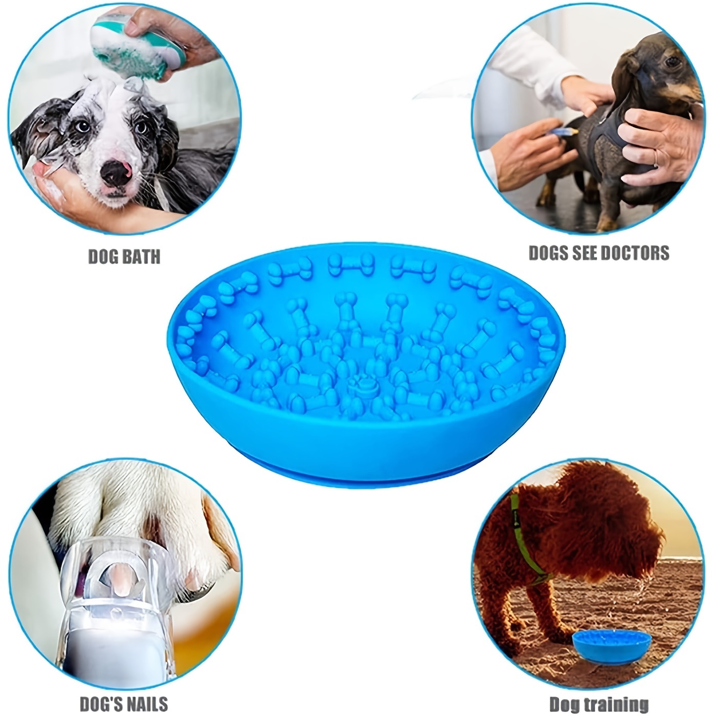 Anxiety relieving Slow Feeder Pet Bowl For Dogs And Cats - Temu