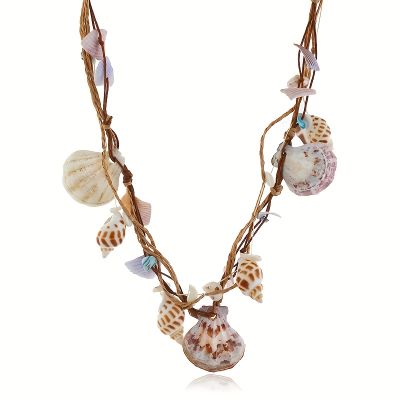 Bohemian Ocean Natural Shell Necklace, Summer Accessory