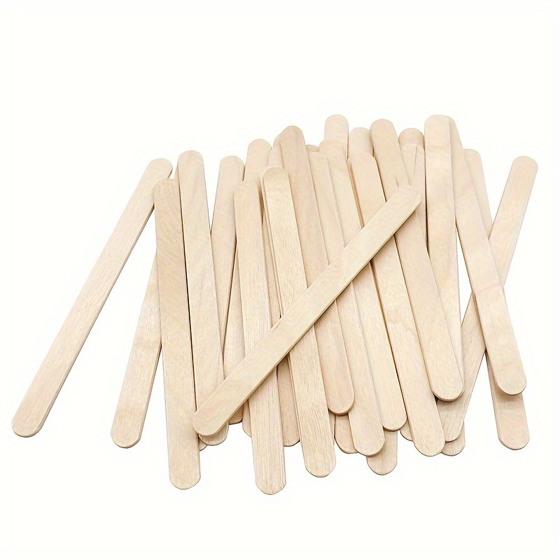 

200pcs Craft Sticks Ice Cream Sticks Natural Wood Popsicle Craft Sticks 4.5 Inches Length Treat Sticks Ice Pop Sticks For Diy Crafts