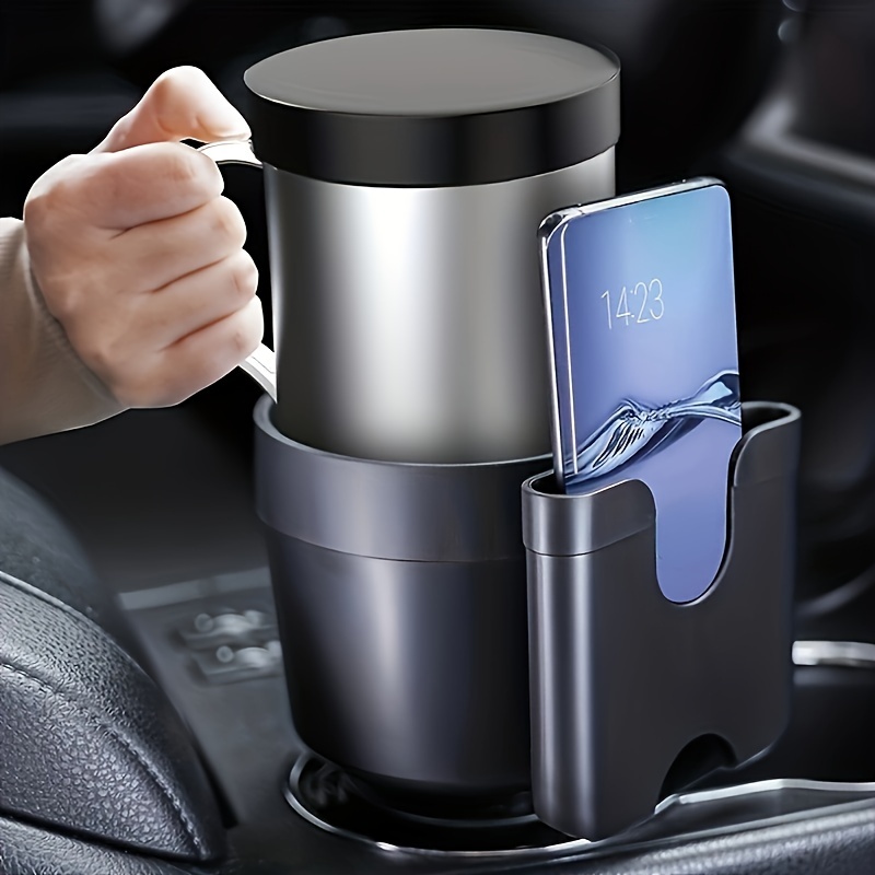 Car Cup Holder Expander Adapter (Adjustable) With Phone Holder Holds Most  Car Cup Holder And Phones, Compatible With Large 32/40 Oz Bottles, Big Mug