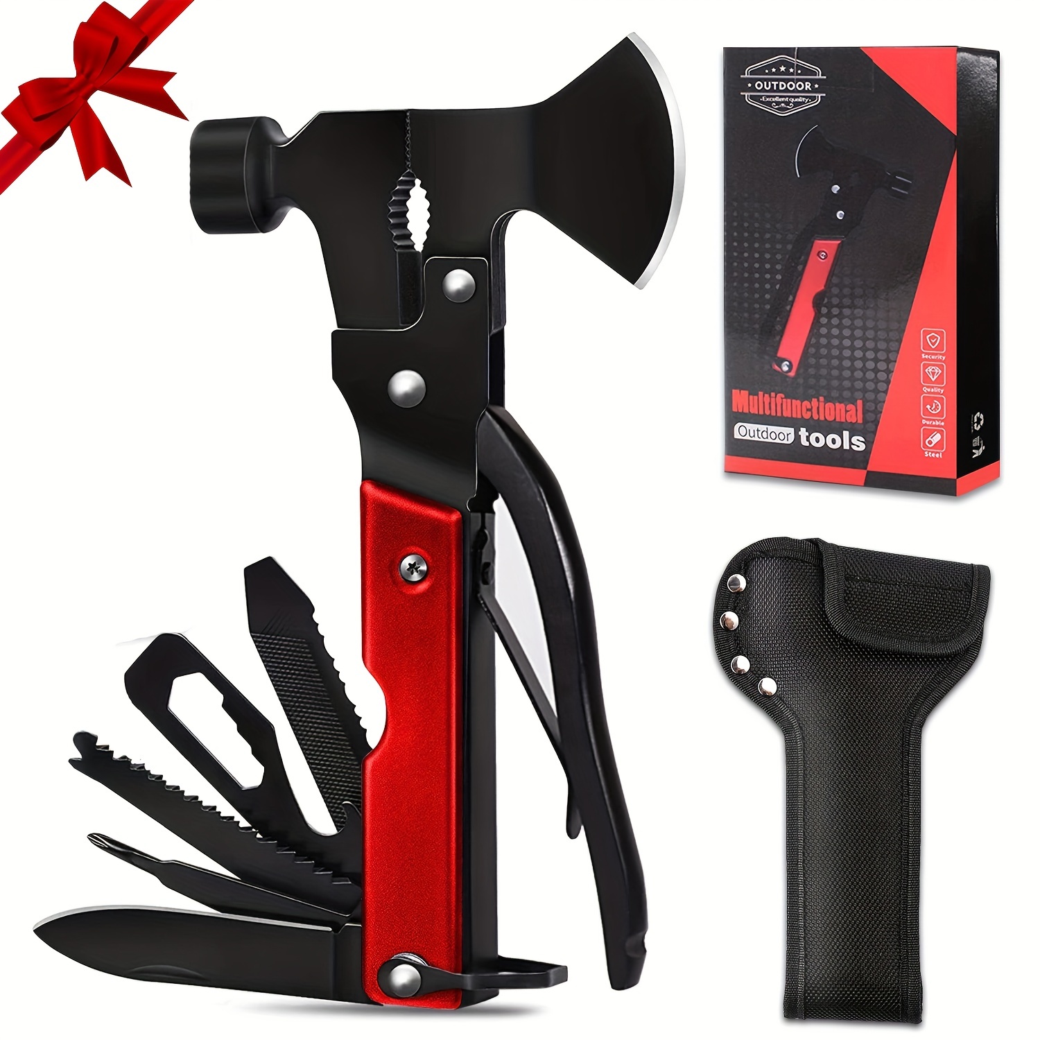 19 in 1 Multitool Camping Axe: Perfect Survival Gear Camp - Temu