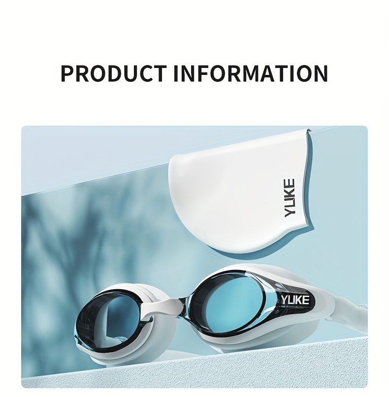 YUKE High-Definition Swimming Goggles, Waterproof Anti-Fog PC Material, Universal Fit for Adults, Unisex Design for Men and Women