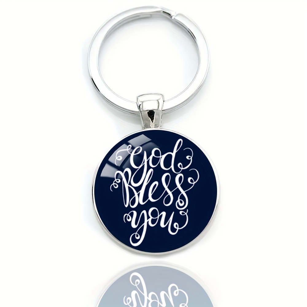 Bible Verse Keychain Inspirational Christian Gifts Religious Jewelry  Thanksgiving Baptism Bulk Stainless Steel Key Chain Gift