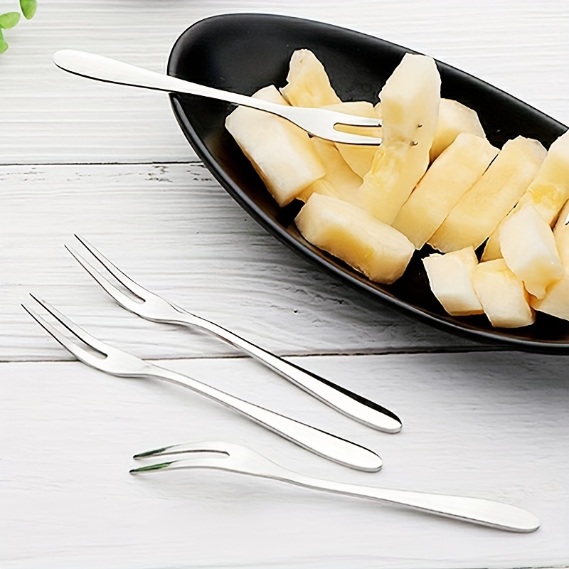 Stainless Steel Fruit Picks Salad Forks Reusable Multifunctional Forks
