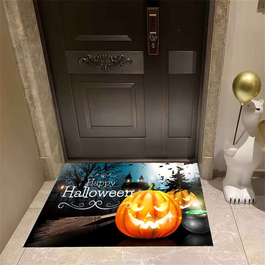 Halloween Bathroom Rug For Kids, Pumpkin Shape Cartoon Cute Bath Mat, Plush  Water Absorbent Bathtub Bathroom Doormats Non-slip Washable Toilet Rug -  Temu