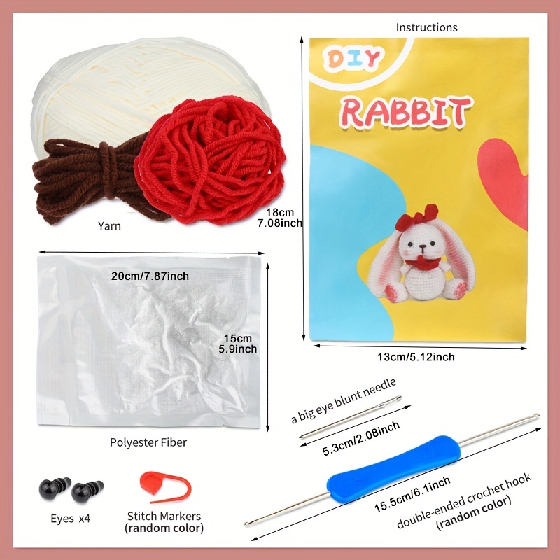 Kit Crochet Tricot pour Débutants Avec Enseignement Vidéo, Crochet Tricot  Kit Complet Débutant avec Fil, Crochet, Accessoires D'aiguille, Pack  d'Aiguilles de Tricot à Crocheter pour Enfants et Adultes : :  Cuisine et