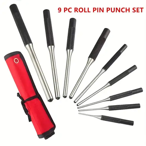 Grip 9 PC Roll Pin Punch Set