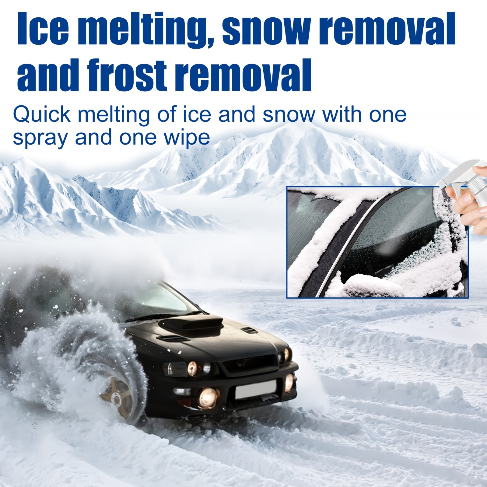 Snow Remover For Car Glass, Car Deicing Agent, Anti Icing, Defrosting And  Anti Frosting For Windows, No Damage To Car Paint, Fast Ice Melting Spray
