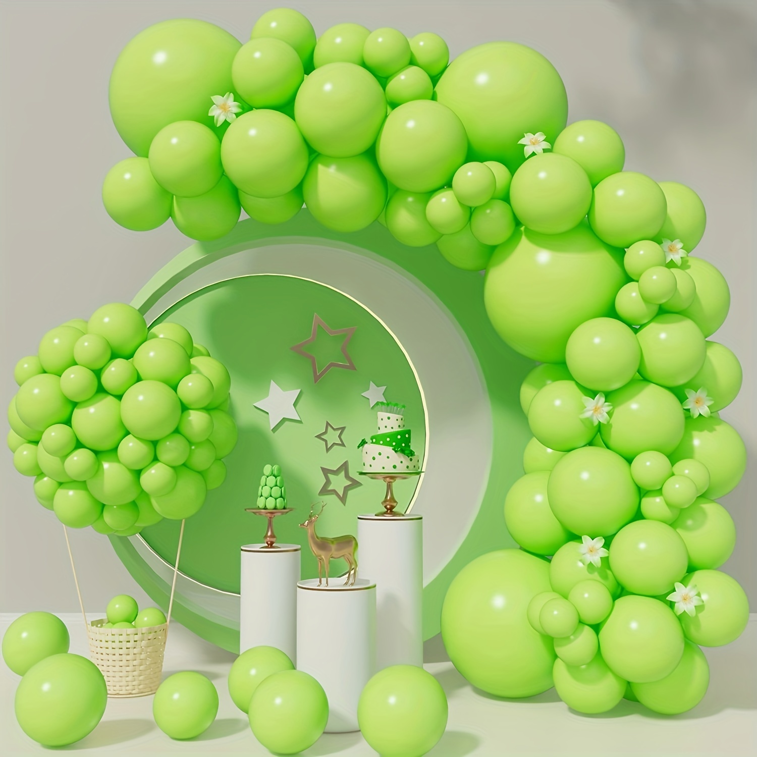 50 globos verdes de 12 pulgadas, globos verde claro y globos verde oscuro  para decoración de árbol, cumpleaños, boda, fiesta, primavera