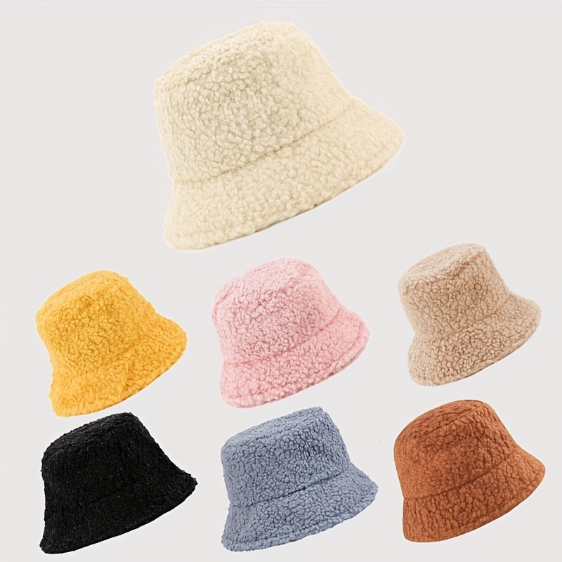 Solid Color Winter Fisherman Hat Fashionable Simple Warm - Temu